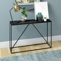 Hudson & Canal 45 in. Nia Rectangular Console Table, Blackened Bronze & Black Grain AT1524